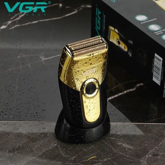 Профессиональная электробритва VGR V-383 Finale Shaver с подставкой, машинка мужская для бритья | Зображення 4