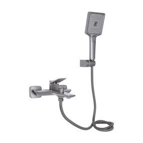 Змішувач для ванни Qtap Presto (з душовим гарнітуром) QTPRE259GRP45584 Gunmetal Black