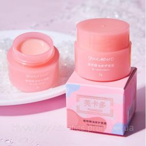 Нічна маска для губ Fukaduo lip care cream з лопаткою для нанесення