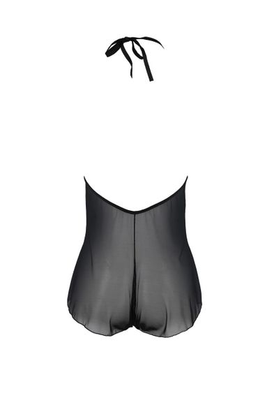 Боді Passion LEAFA BODY black, XXL/XXXL на зав'язках, м'яка чашка, низ у вигляді шортиків Sex Aura | Зображення 3