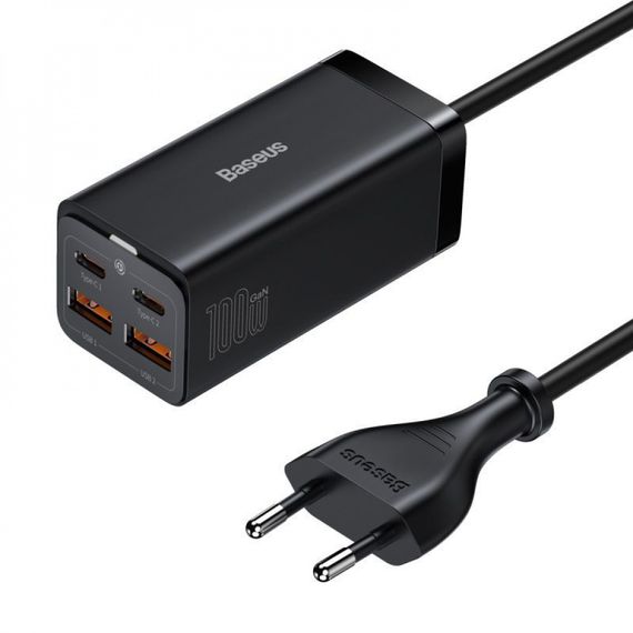 Сетеве зарядне устройство Baseus GaN3 Pro Desktop Fast Charger 100W чорний (33077-01_1752) | Зображення 2