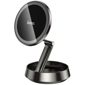 Автодержатель Hoco H83 Metal ring magnetic (center console) Metal grey