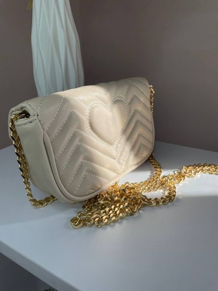 Сумка жіноча Gucci beige Гуччі бежева 070 | Зображення 3