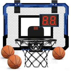 Баскетбольне кільце з електронним табло / Дитячий набір для баскетболу М'яч та Щит із кільцем зі звуковими ефектами