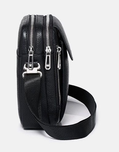 Чоловіча шкіряна сумка-барсетка через плече чорна Bexhill BX-09164 | Зображення 8