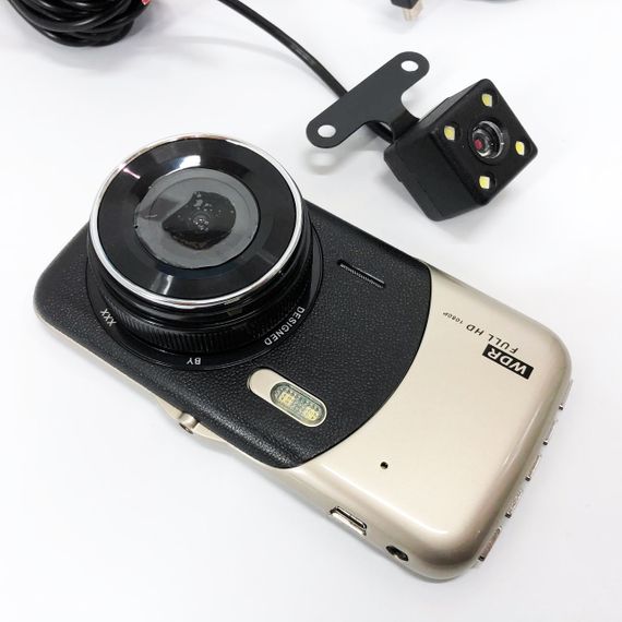 Видеорегистратор автомобильный MHZ DVR CT503 1080P с двумя камерами, Регистратор с камерой на машину | Зображення 2