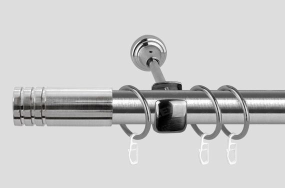 Карниз для штор металлический, однорядный 19 мм , Модуло Сталь