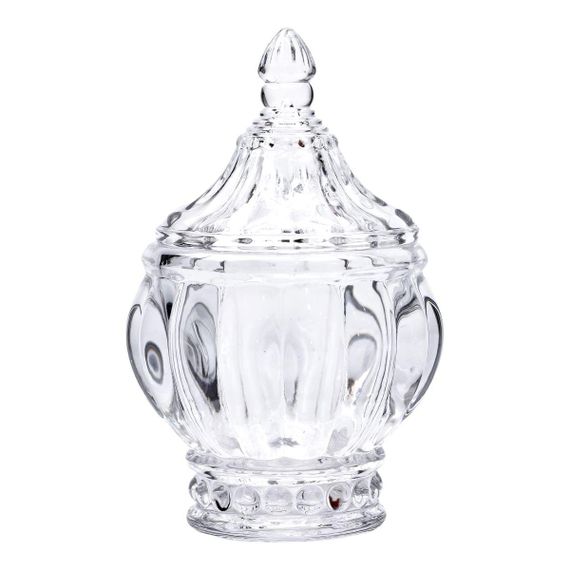Цукорниця з кришкою Ø8.5 см ваза цукорниця кругла скляна HP-4-107 | Зображення 2
