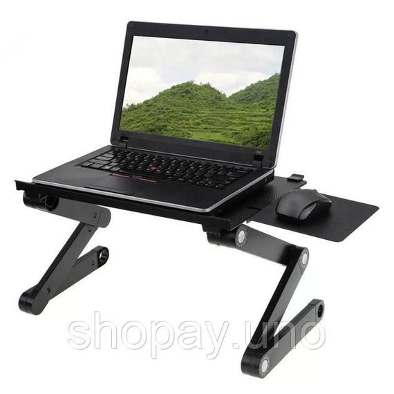 Столик для ноутбука металлический Laptop, Напольный столик для ноутбука, Подставка под ноутбук охлаждаю CP-33 | Зображення 5