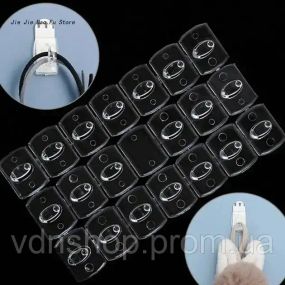 Набір гачків, що самоклеяться 1,3х1,8 см для гірлянд і декору, не залишають слідів  (20шт)