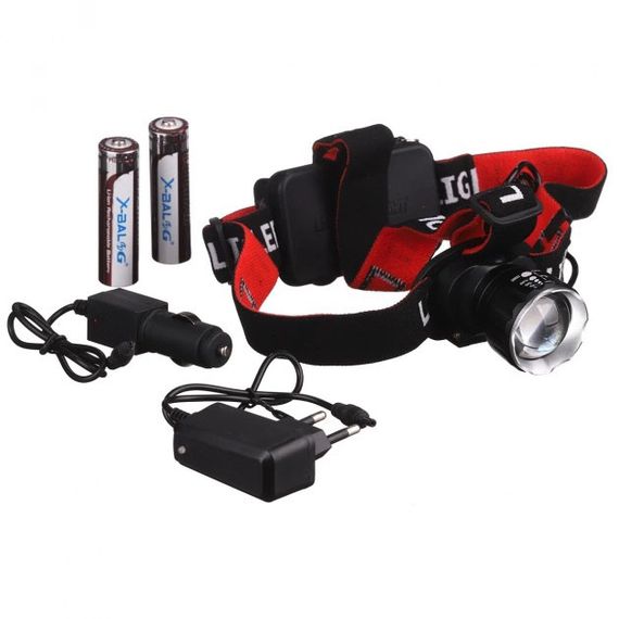 Фонарь на голову аккумуляторный светодиодный мощный, Налобный фонарик с регулируемым ремешком VL-22 | Зображення 2