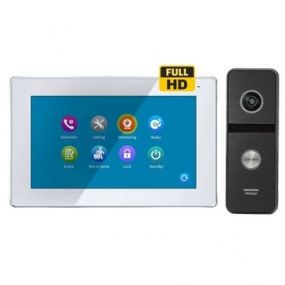 Комплект домофона CoVi Security TAB FHD White  панель Iron FHD Black