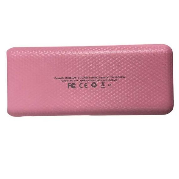 Power Bank 16000 mah Battery Pack Portable Рожевий