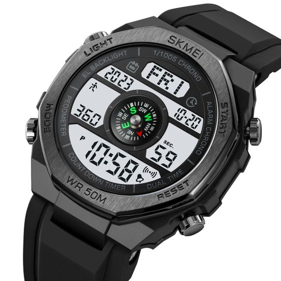 Skmei 2209BKWT Black-White  STOPPED | Зображення 1