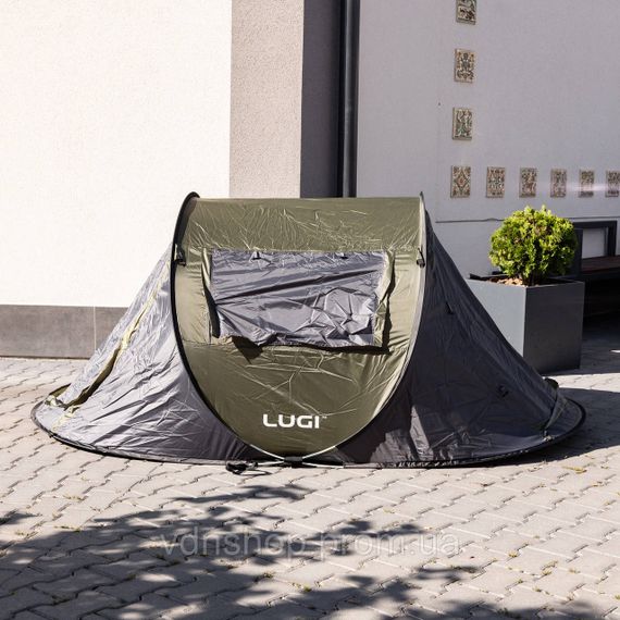 Намет туристичний 245×145×100 (см) кемпінговий для риболовлі 2 х місний Зелений LU-030GR | Зображення 2