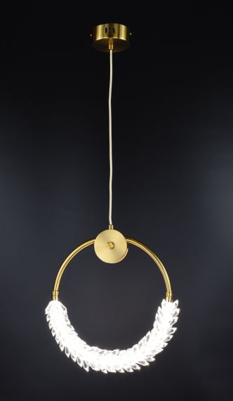 Люстра світлодіодна підвісна LED світильник для квартири на стелю лед 26482 Латунь 40-180х10х33 см.