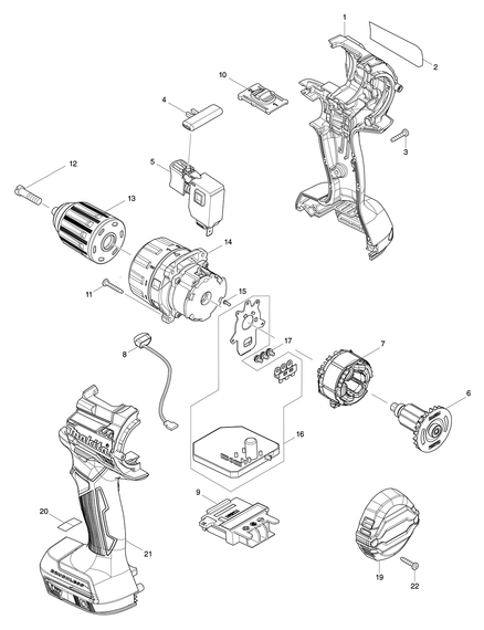 Шурупокрут-дриль акумуляторний Makita DDF484RFJ (54 Нм, 1.5-13 мм, BL, LXT) | Зображення 6