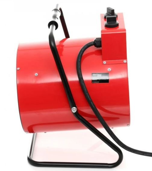 Теплова електрична гармата Kraft Dele 10 кВт, площа обігріву 100 кв.м., червоний, підлоговий (KD11724) | Зображення 2