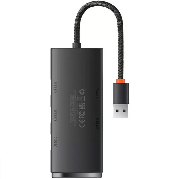 Перехідник HUB Baseus Lite Series 4in1 (USB-A to USB3.0*4) (0.25m) (WKQX03) | Зображення 1