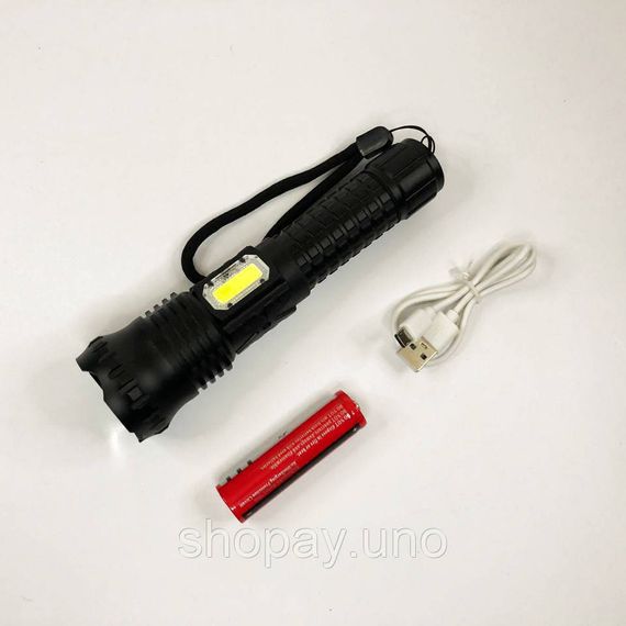 Портативний LED ліхтар на батареї Police, Ліхтарик на USB зарядкою для дому, Сильний ліхтарик AX-95 | Зображення 7