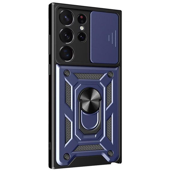 Чохол Ummi Camshield Serge Ring для Samsung Galaxy S21 Ultra Синій