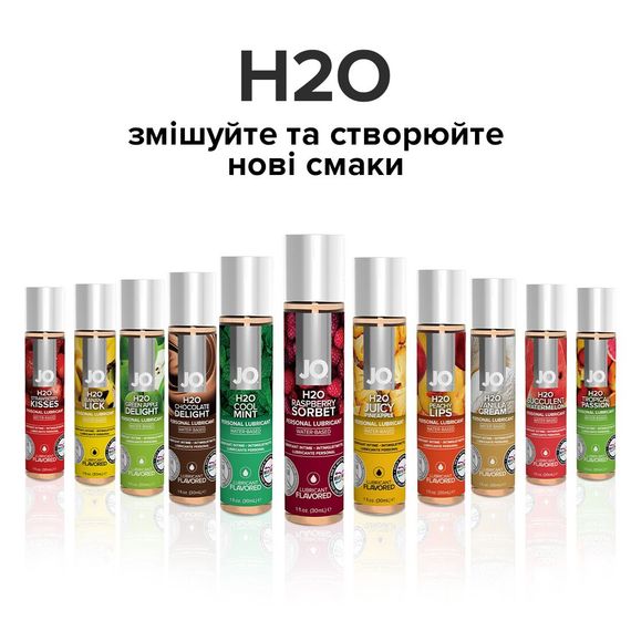 Змазка на водній основі JO H2O — Raspberry Sorbet (120 мл) без цукру, рослинний гліцерин | Зображення 4