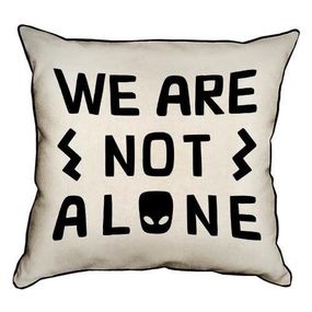 Подушка з мішковини We are not alone 45x45 см (45PHB_UNI003_WH)
