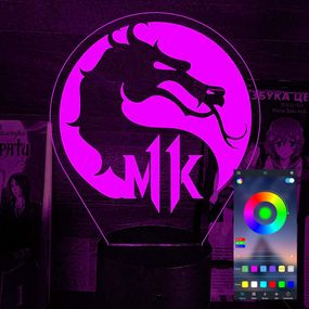 Акриловый светильник-ночник управление с телефона Mortal Kombat Смертельная битва tty-n002255