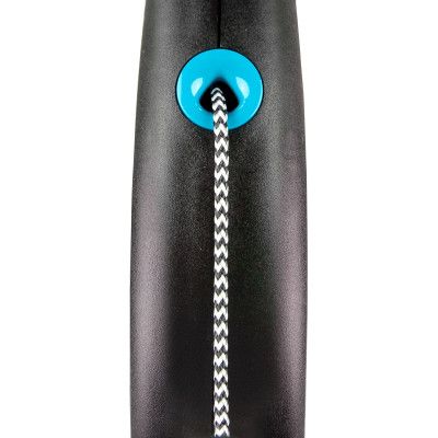 Поводок для собак Flexi Black Design М тросик 5 м (голубой) (4000498033432) | Зображення 1