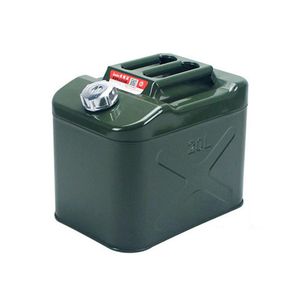 Каністра Merlion YT-HS-FX-20L, металева з клапаном + гнучка лійка, 20л, 355х255х310мм, Green