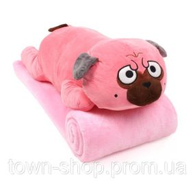 Плед-подушка игрушка 3в1 Мопс 27450 (60см)