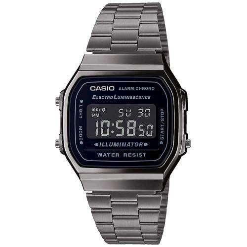 Мужские наручные часы Casio Collection A168WEGG-1BEF со стальным браслетом