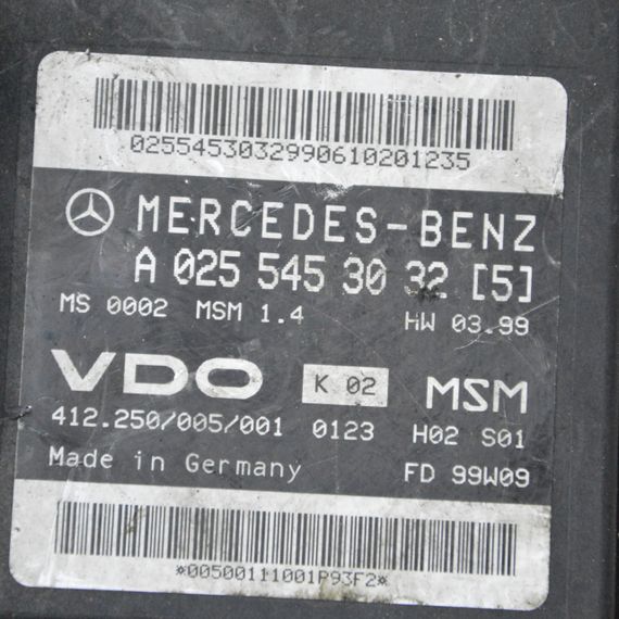 Блок керування двигуном 1.4 / 1.6 Mercedes A-Class W168 1997-2004 Комп'ютер мотора Мерседес в168 A0255453032 | Зображення 2