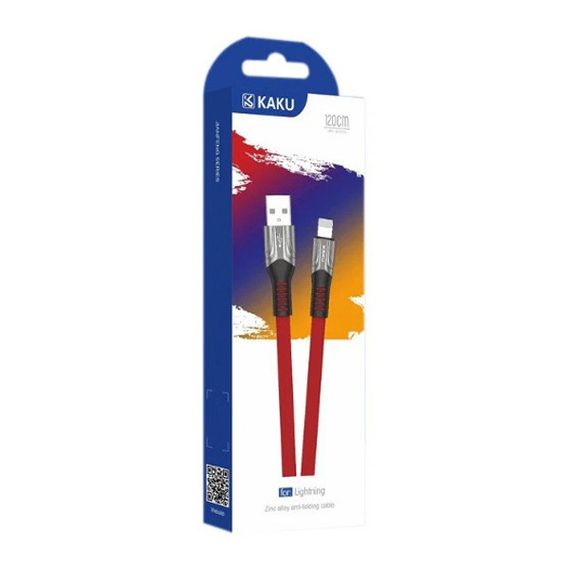 Плоский кабель Kaku KSC-278 USB - Lightning 1.2m - Red | Зображення 2