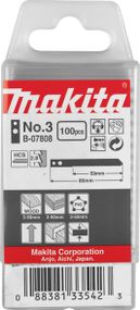 Набор полотен HSS для лобзика по дереву Makita B-07808 (100 шт)