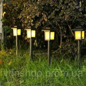 Садовый фонарь на солнечной батарее Квадрат LED 26 см 6 WW Белый теплый