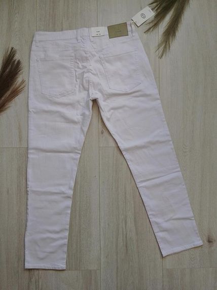 Джинси чоловічі білі завужені р. 38/32 slim | Зображення 2