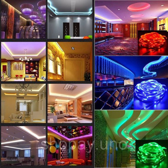 Комплект Світлодіодна стрічка багатобарвна 3528 RGB комплект 5м з пультом | Зображення 2