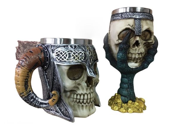 Подарунковий набір Чашка Келих 3D 1927 Череп Лапа Дракона Подарунок | Зображення 3