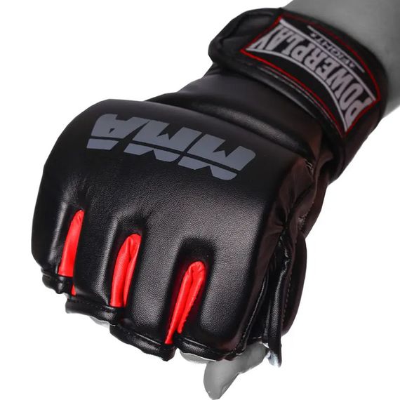 Перчатки MMA PowerPlay 3053 Черно-Красные L/XL