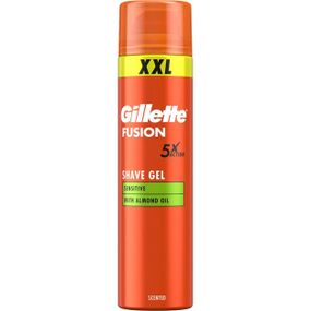 Гель для гоління Gillette Fusion Sensitive з мигдальною олією, 240 мл