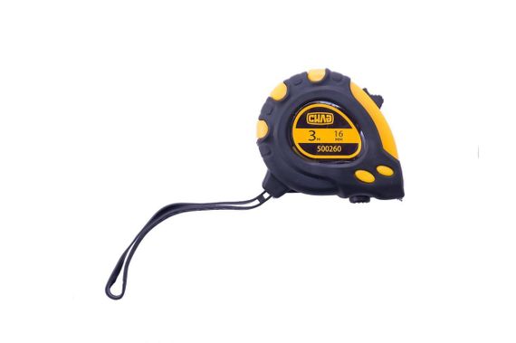 Рулетка обрезиненная с магнитом «Супермагнит» 3м*16мм Стандарт СИЛА