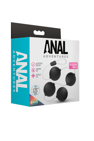 Анальные шарики Blush Anal Adventures Pleasure Balls - Black Sex Aura | Зображення 3
