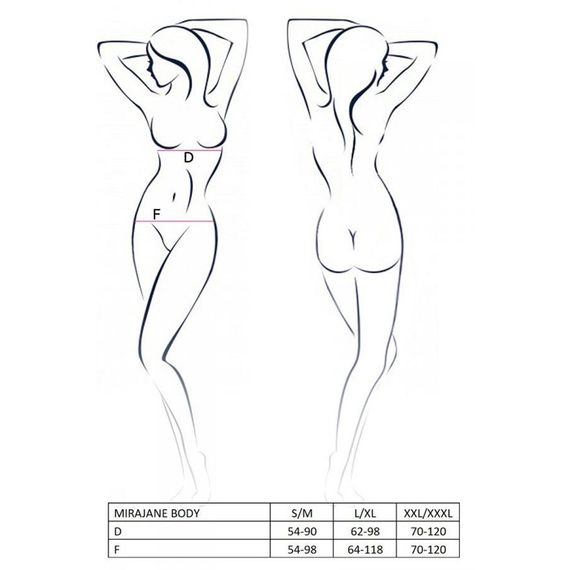 Ажурний боді Passion AZALIA BODY S/M, black | Зображення 4