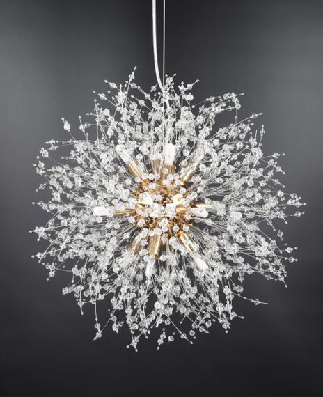 Люстра підвісна на 12 лампочок 26477 Золото 50-160х50х50 см. | Зображення 3