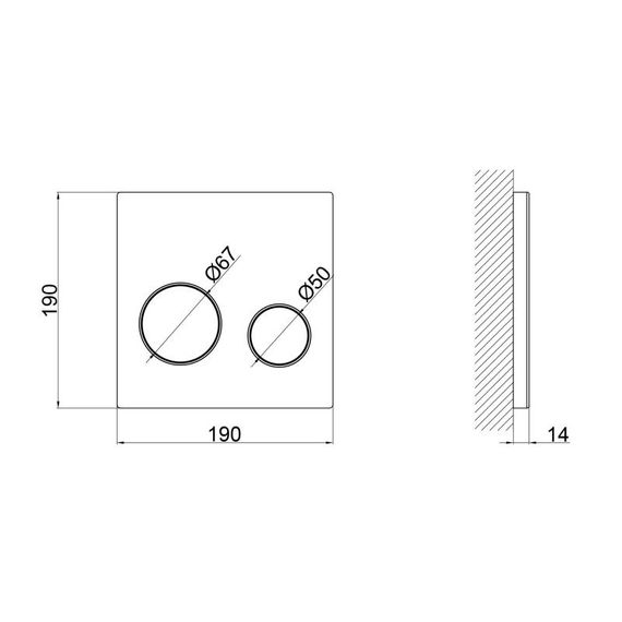Панель змиву для унітазу Qtap Nest UNI QT0211P01V1178MB | Зображення 1
