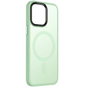 TPU+PC чохол Metal Buttons with MagSafe Colorful для Apple iPhone 13 (6.1") М'ятний / Matcha Green