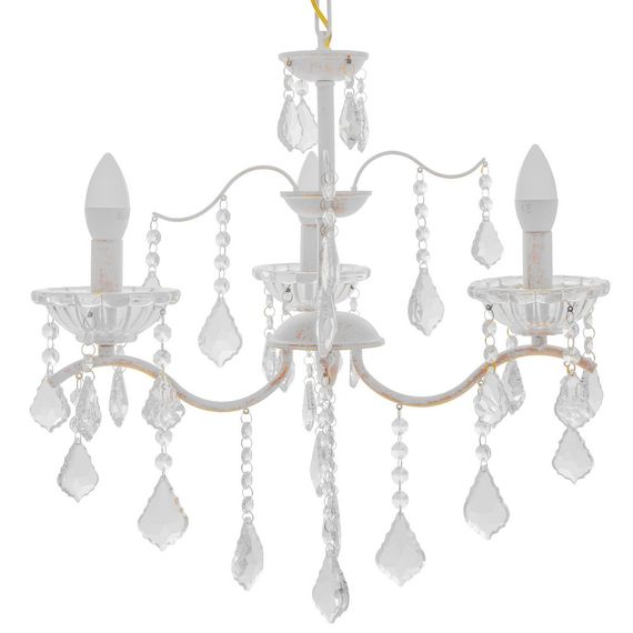 Люстра свеча подвесная хрустальная E14 40W WH (BCL-682S/3) | Зображення 1