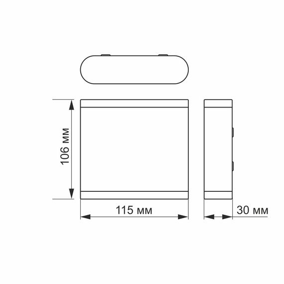 Двосторонній архітектурний світильник VIDEX VL-AR06-062B IP54 6W 2700K в алюмінієвому корпусі, чорний | Зображення 2