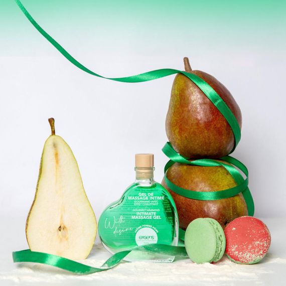 Массажный гель EXSENS With Desire Apple Pear 50 мл разогревающий, без сахара, съедобный Sex Aura | Зображення 2